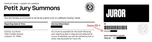 Jury Information Lubbock County Texas